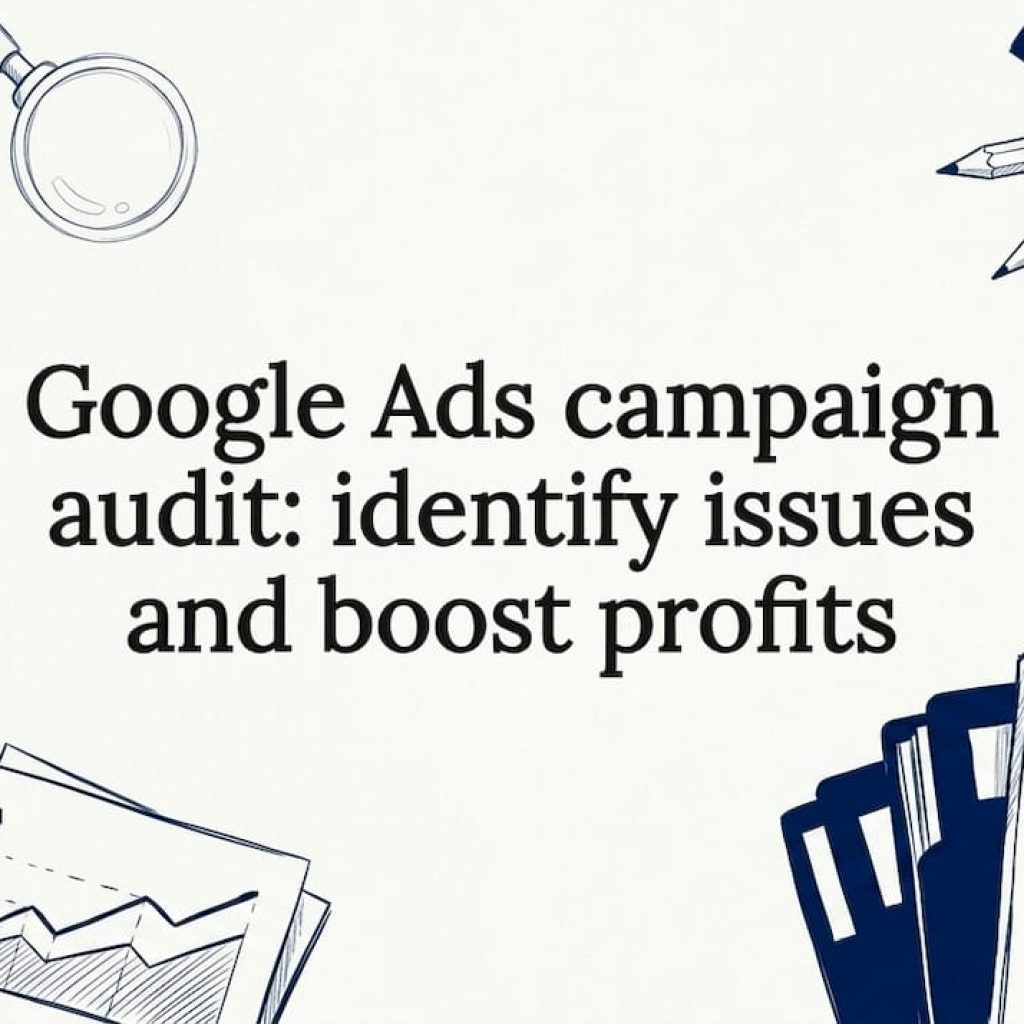 Hand-drawn campaign audit props frame title card