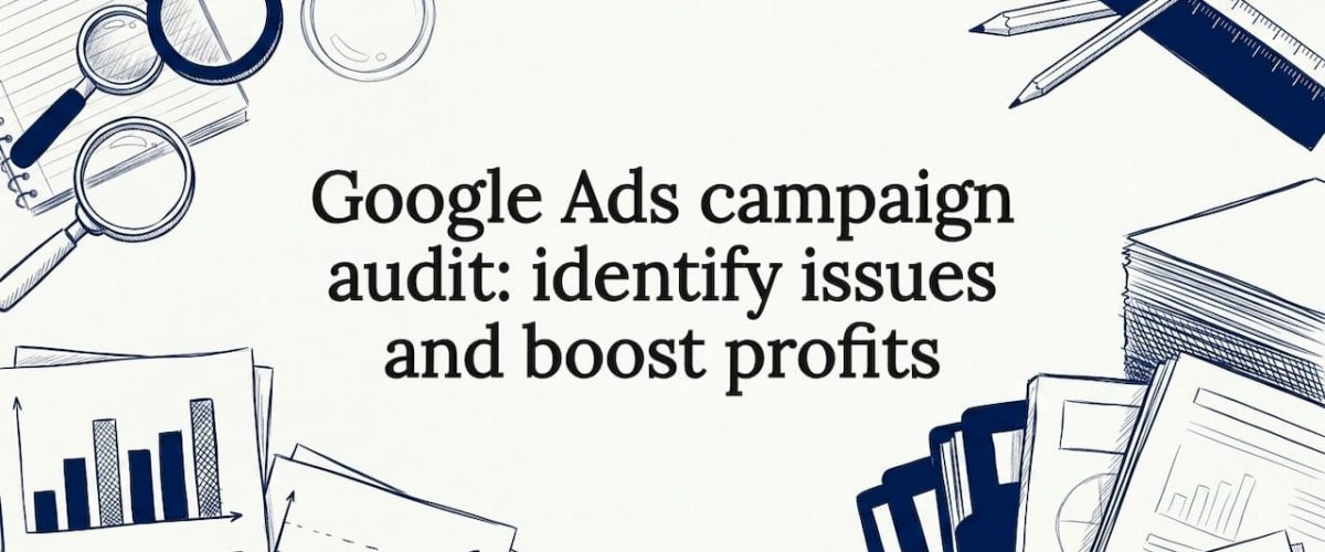 Hand-drawn campaign audit props frame title card