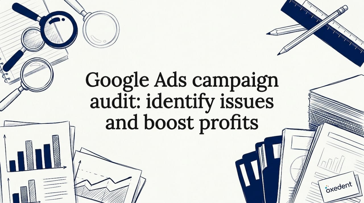 Hand-drawn campaign audit props frame title card