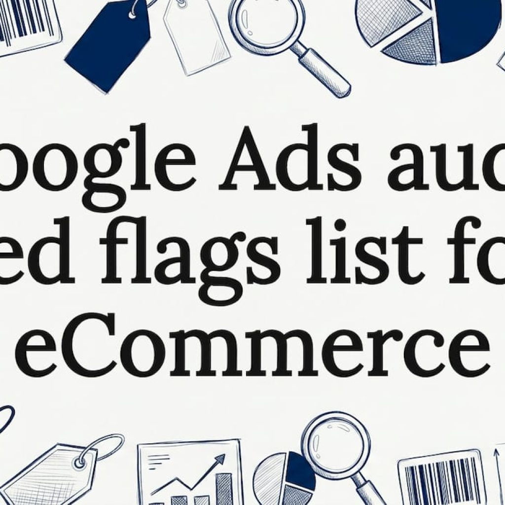 Decorative eCommerce audit title card illustration