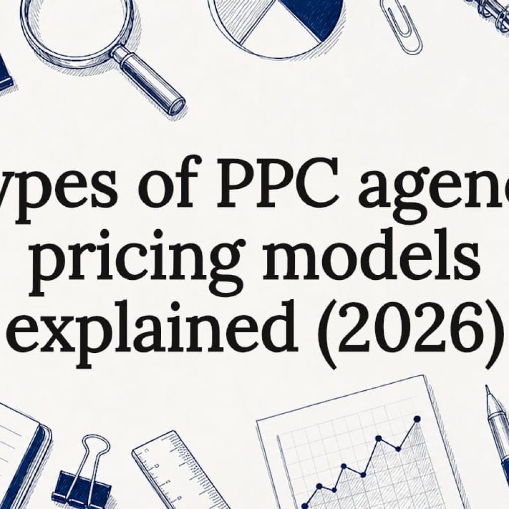 Decorative PPC pricing models title card illustration