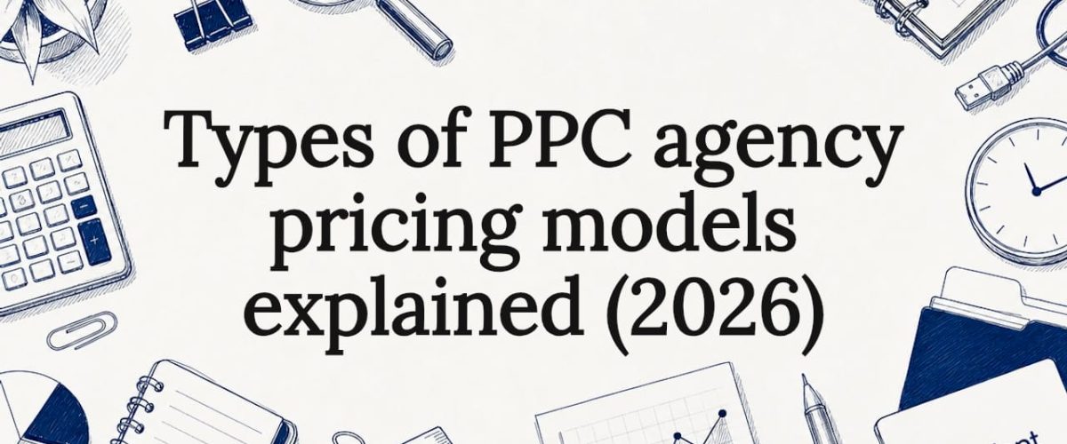 Decorative PPC pricing models title card illustration