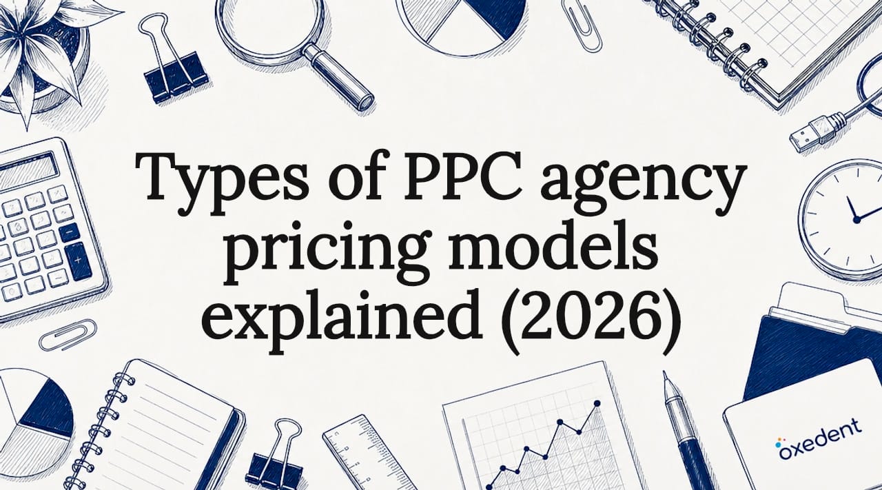 Decorative PPC pricing models title card illustration