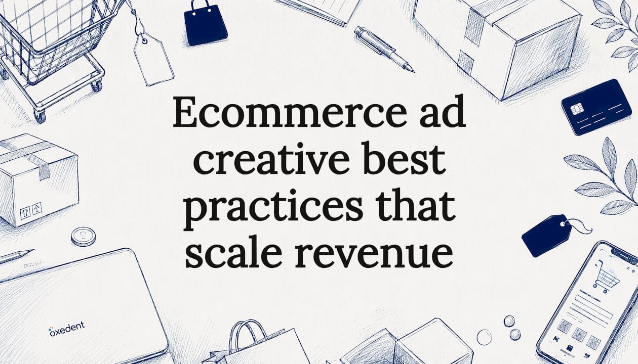 Decorative ecommerce blog title card illustration