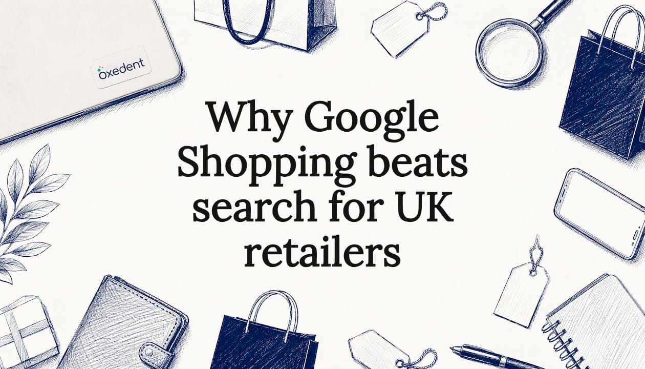 Decorative shopping title card illustration