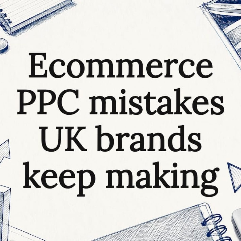 Decorative ecommerce PPC title card illustration