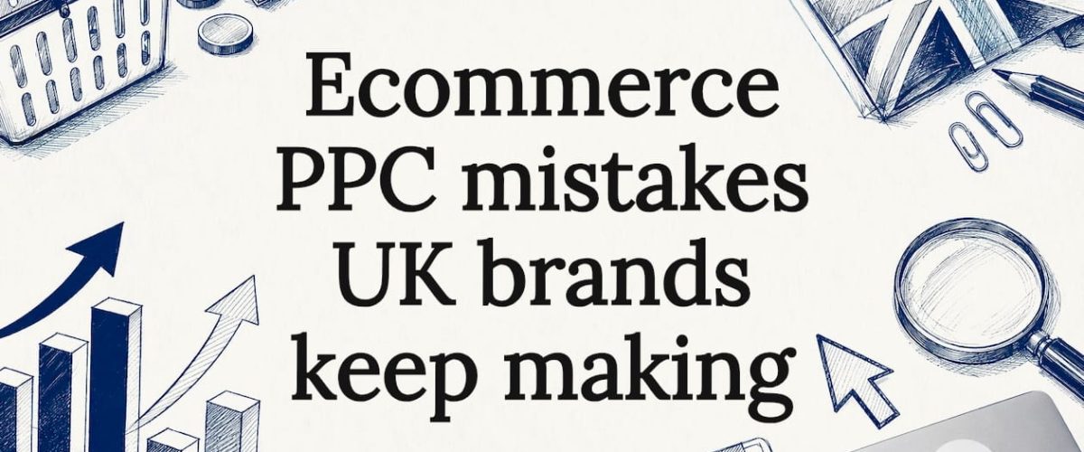 Decorative ecommerce PPC title card illustration