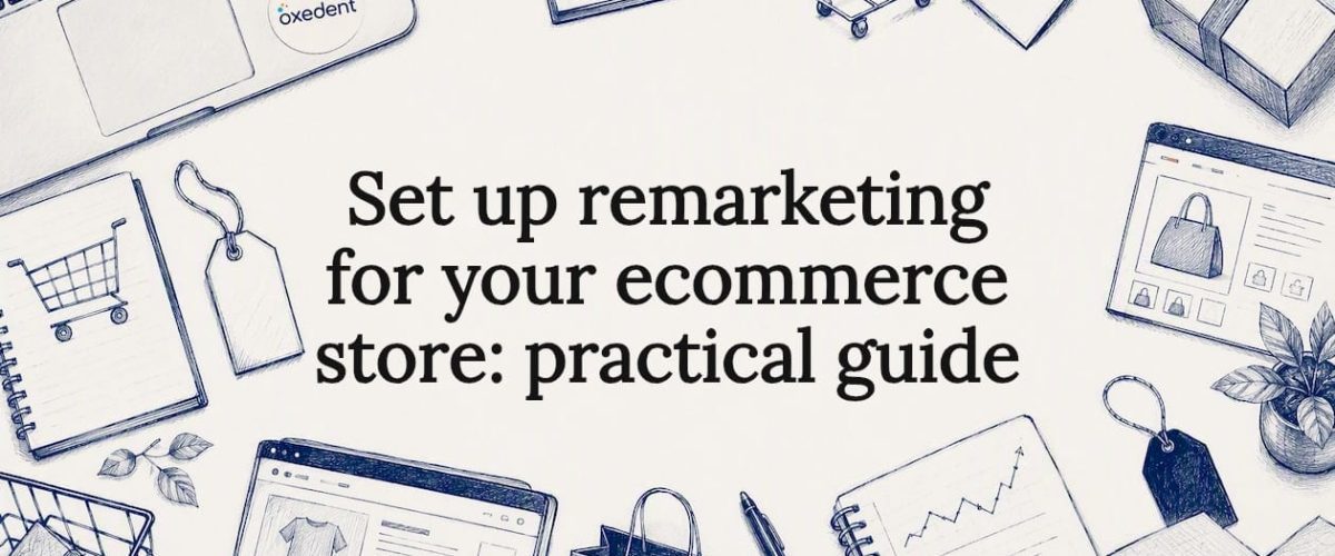 Decorative title card illustration for ecommerce remarketing article