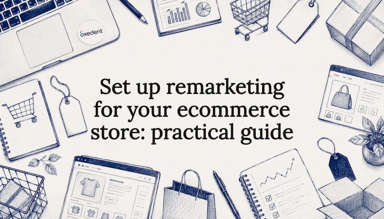 Decorative title card illustration for ecommerce remarketing article