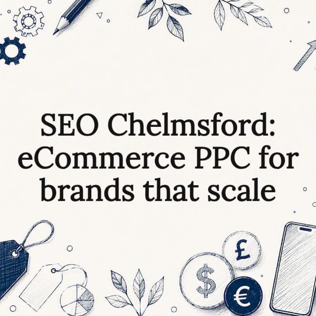 Decorative title card illustration for SEO PPC article