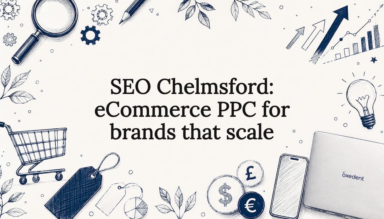 Decorative title card illustration for SEO PPC article