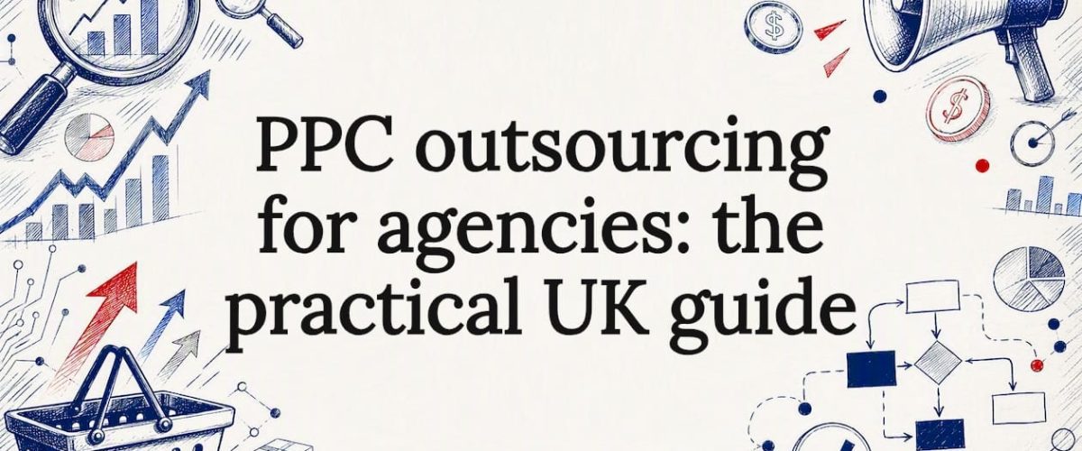 Decorative ecommerce PPC outsourcing title card