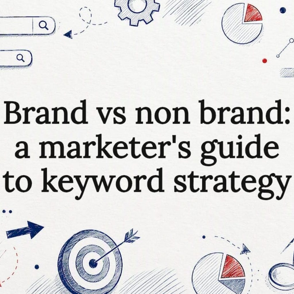 Decorative title card illustration for keyword strategy article