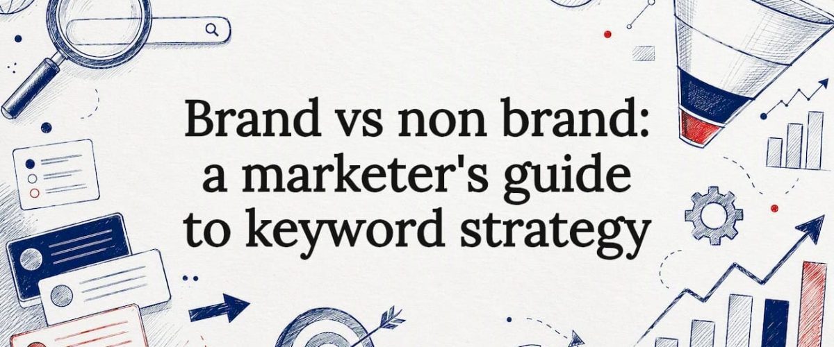 Decorative title card illustration for keyword strategy article