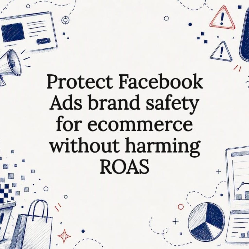 Decorative title card illustration for brand safety and Facebook ads