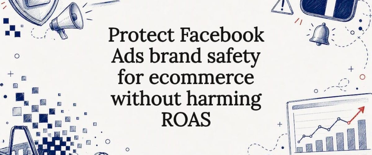Decorative title card illustration for brand safety and Facebook ads