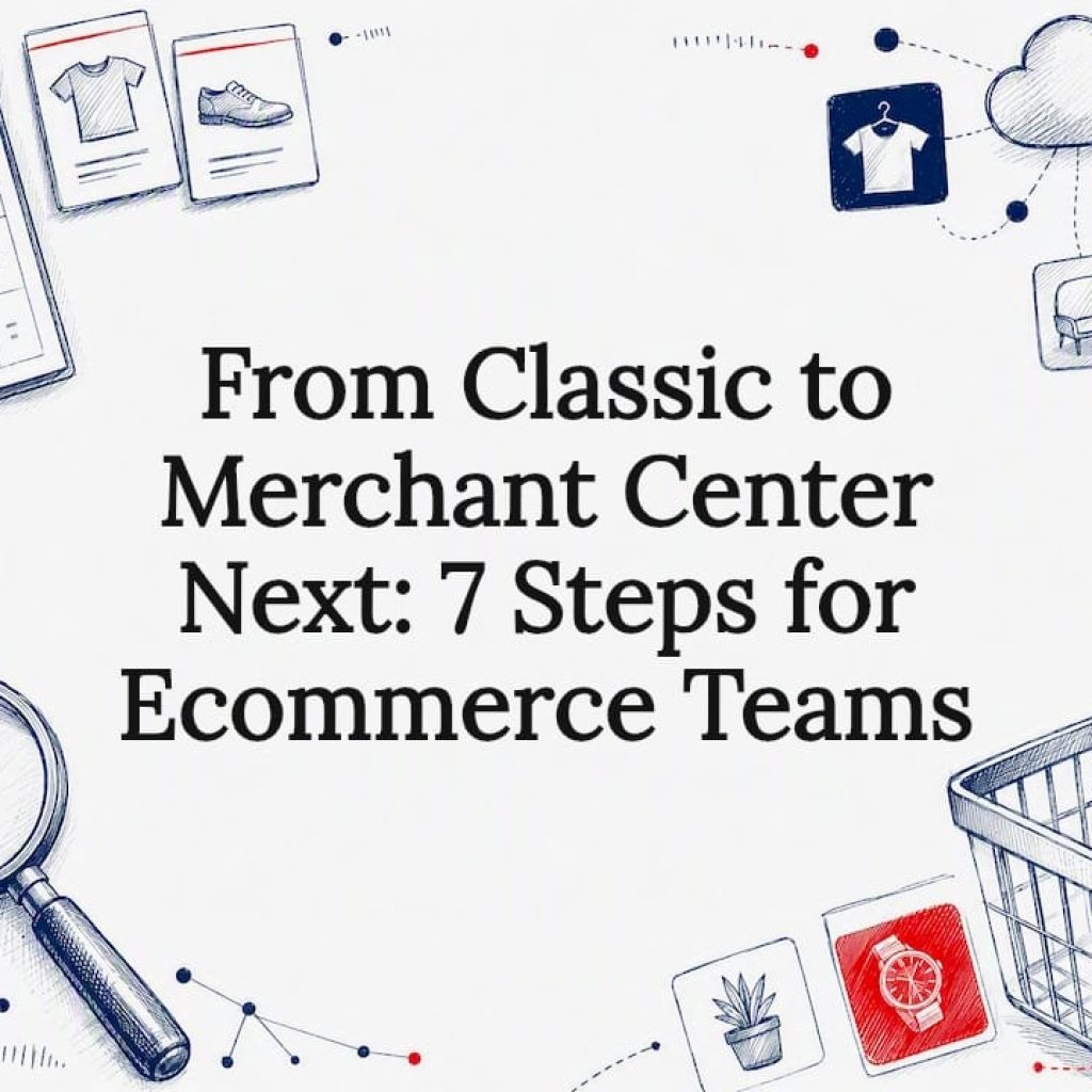 Decorative Merchant Center transition title card
