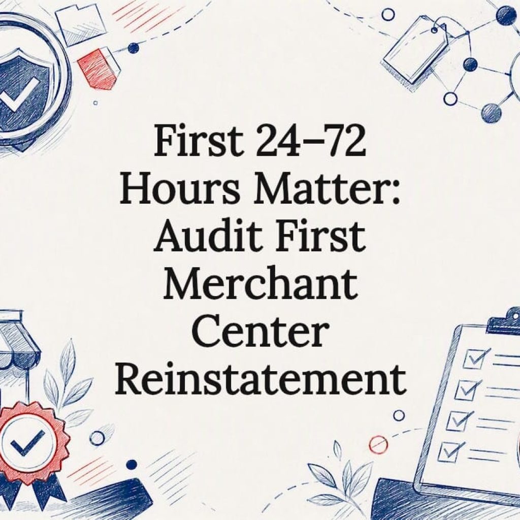 Decorative Merchant Center audit title card