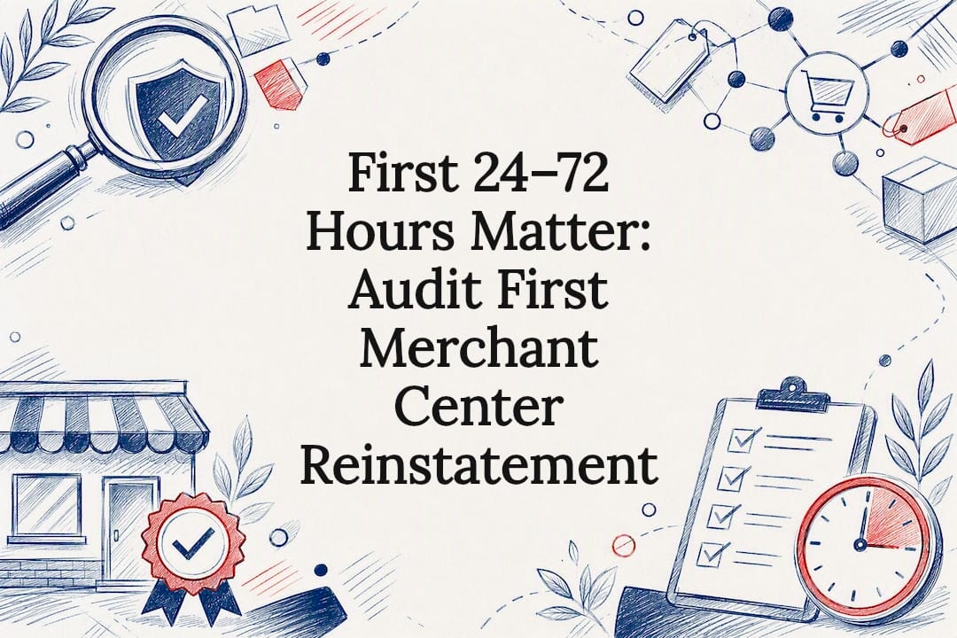 Decorative Merchant Center audit title card