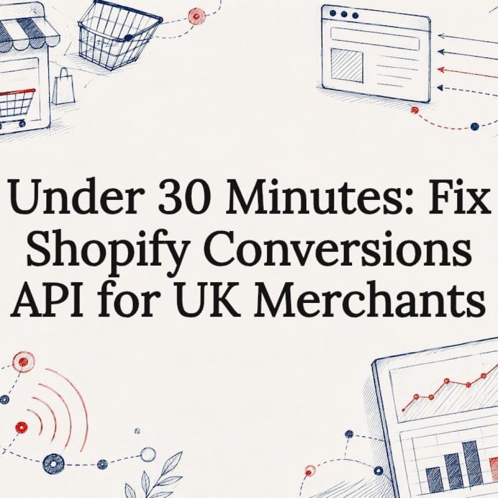 Decorative Shopify conversions API title card