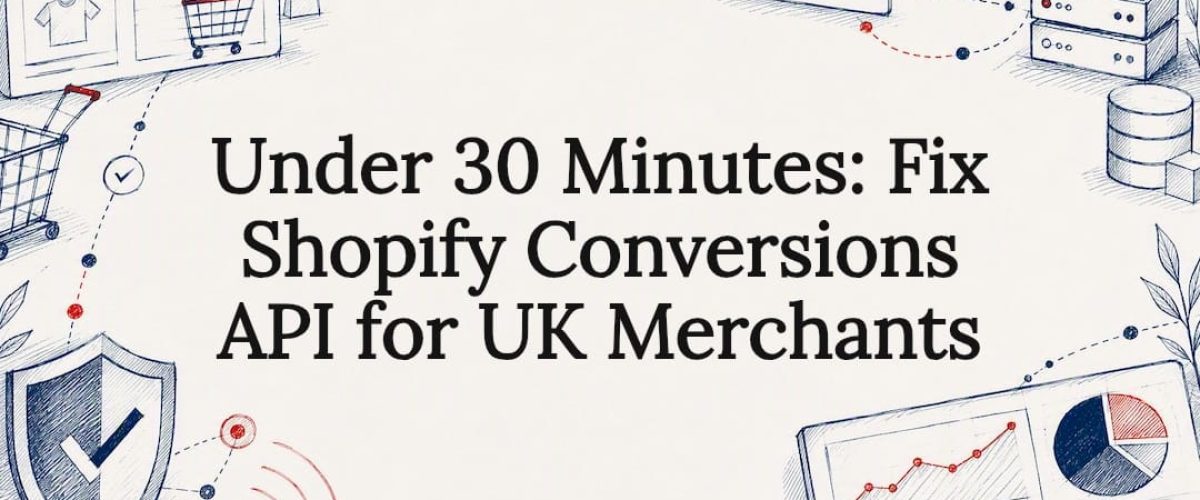 Decorative Shopify conversions API title card