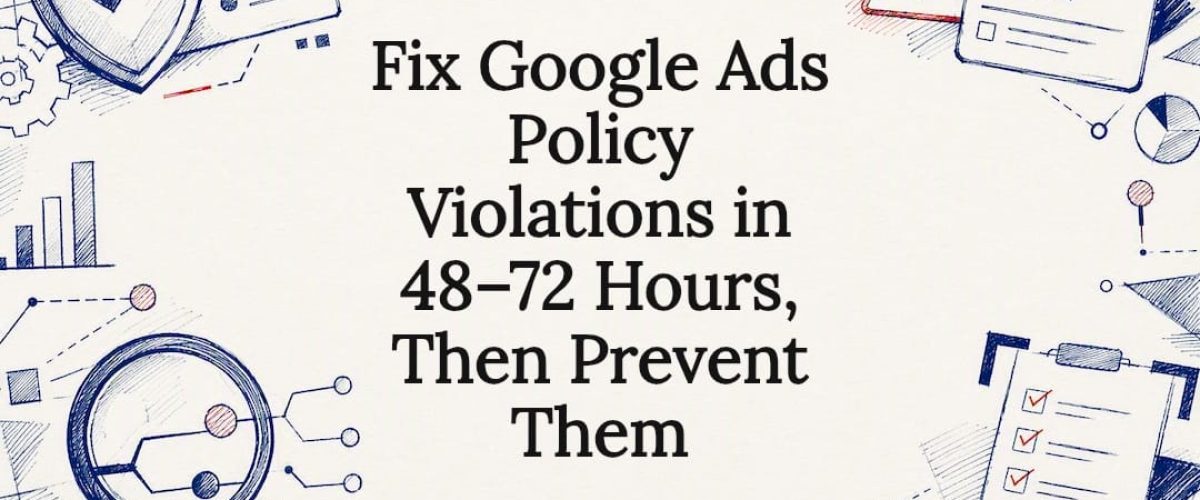 Decorative Google Ads policy compliance title card