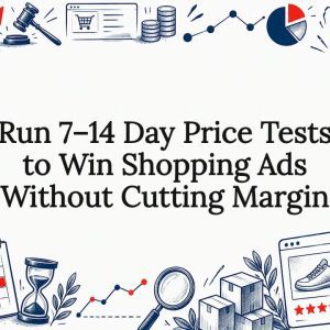 Decorative Shopping Ads price testing title card