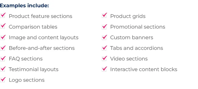 Custom Shopify Sections-text Custom Shopify Sections-text